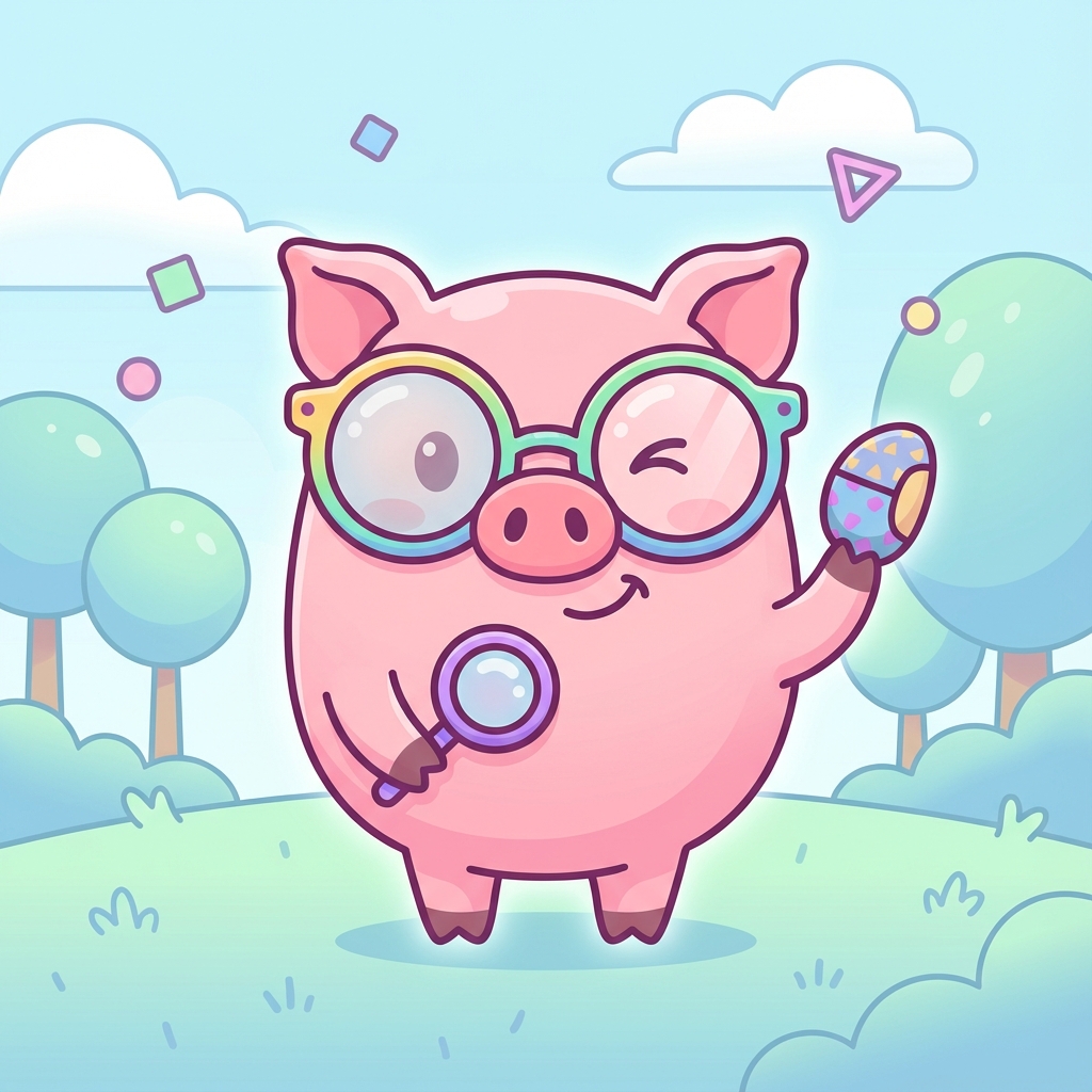 Piggy character wearing an eye patch