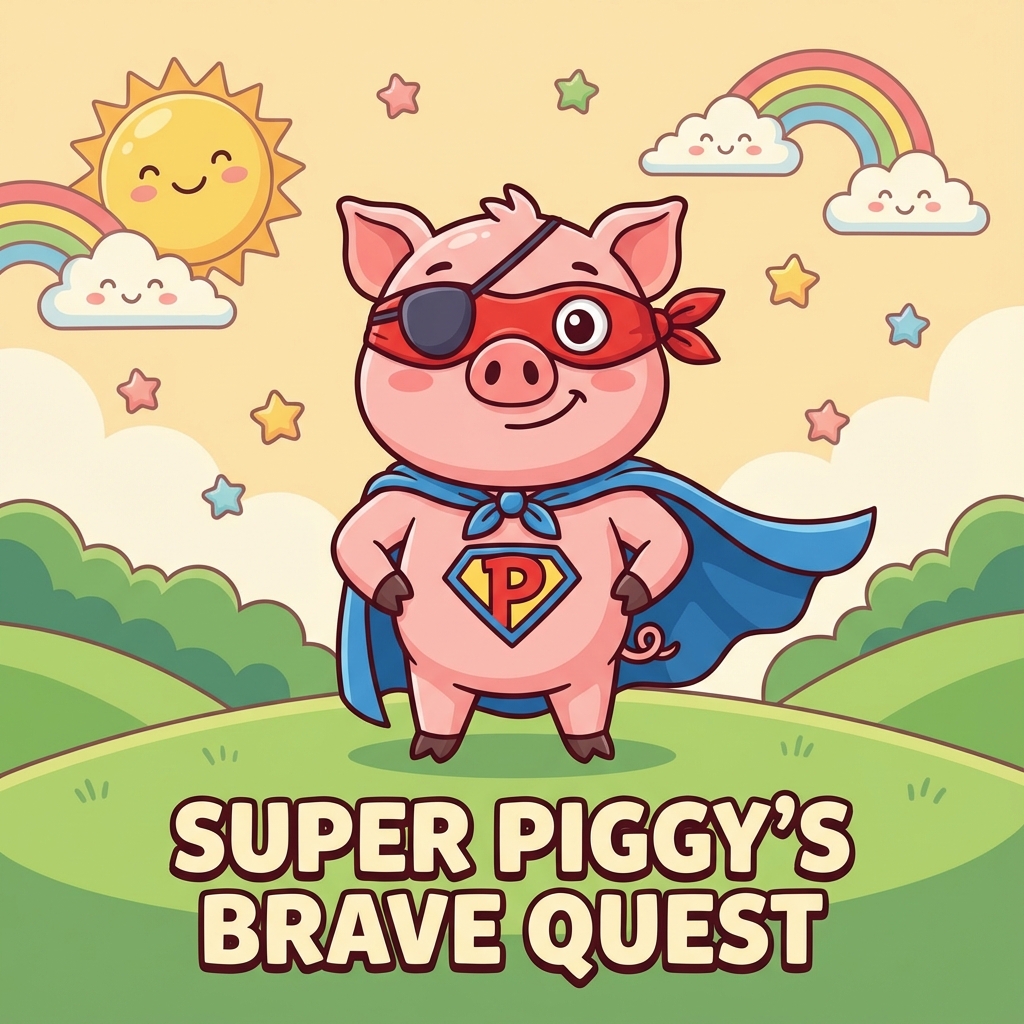 Super Piggy wearing an eye patch